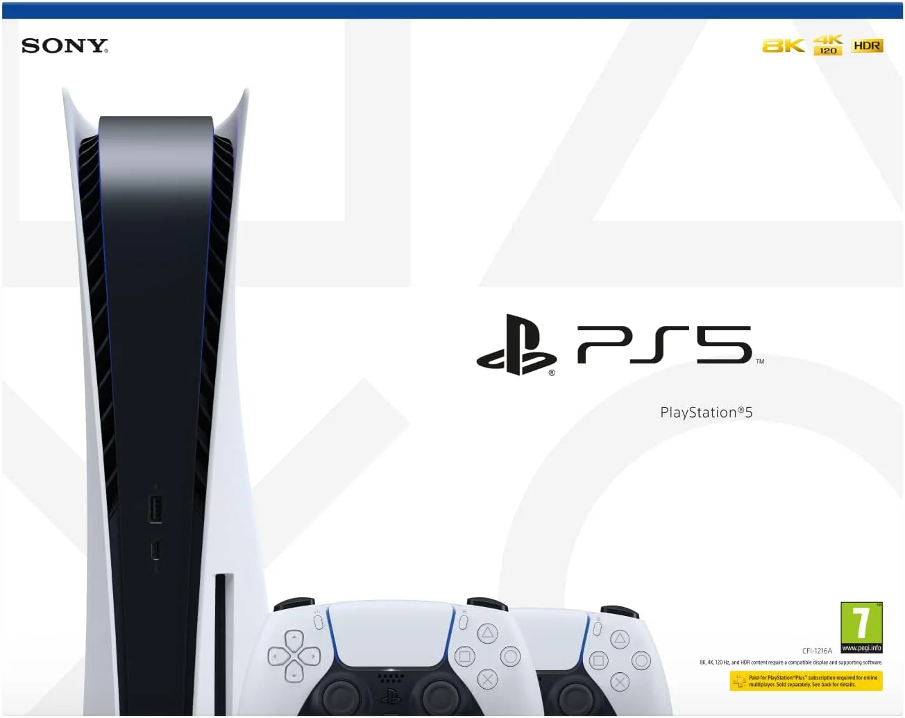 کنسول PlayStation PS5 نسخه دیسک خور + دو عدد DualSense