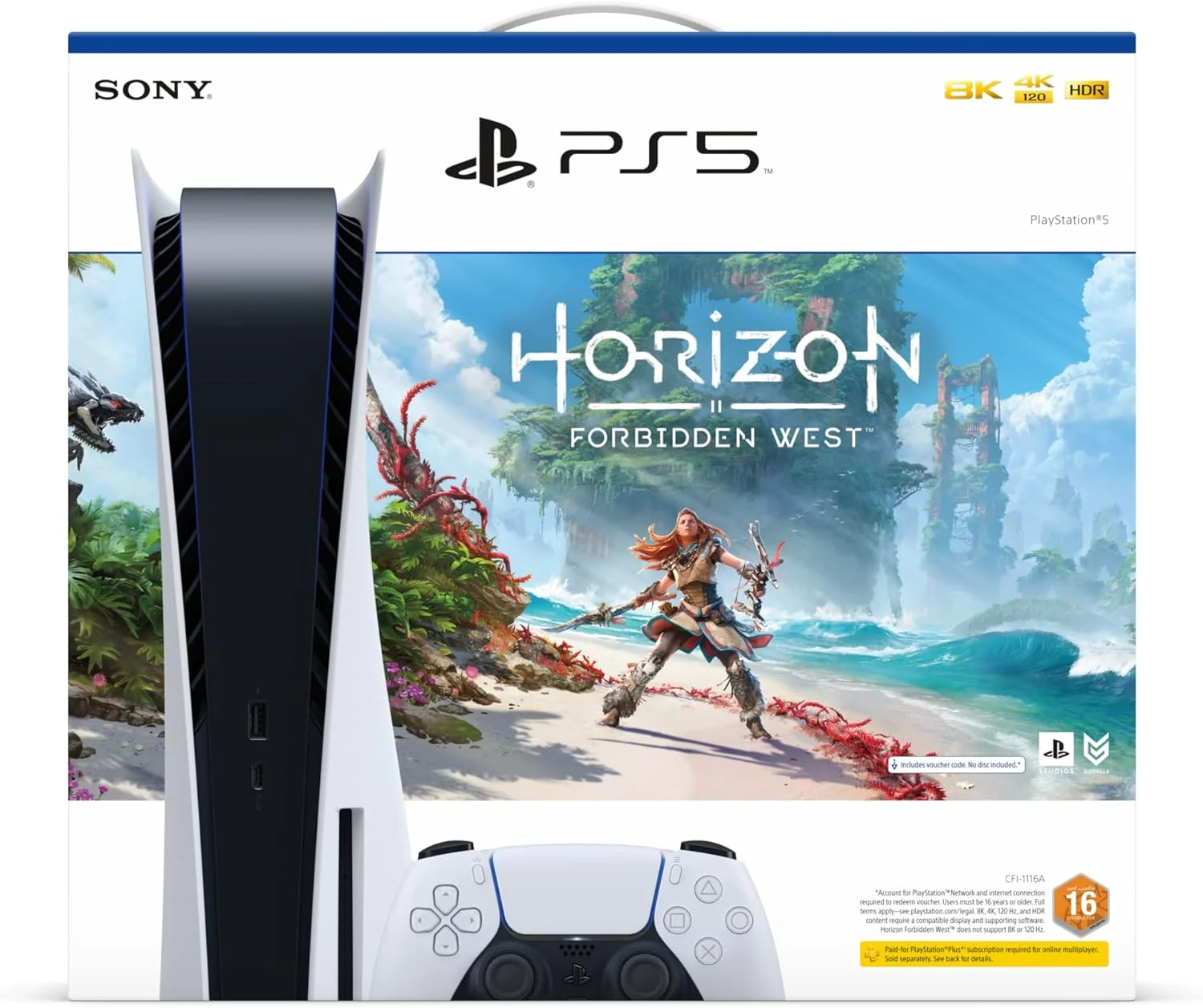 کنسول پلی استیشن 5 نسخه دیسک خور امارات با بن تخفیف Horizon Forbidden West (نسخه امارات)