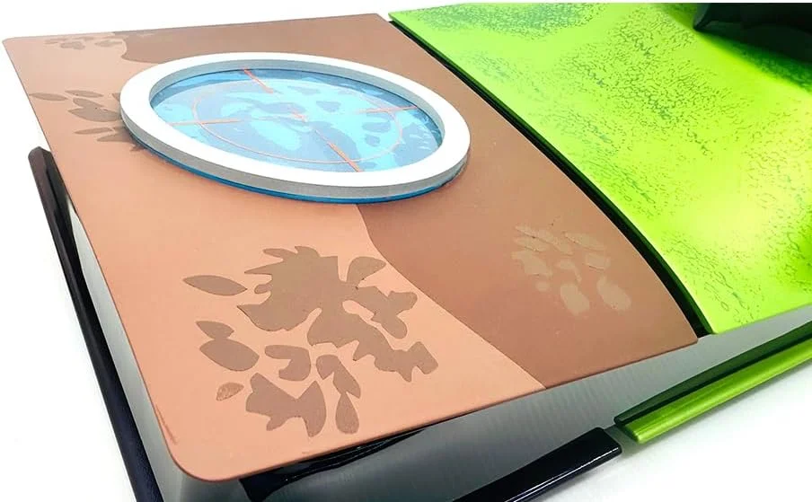 کنسول سفارشی Merlin Craft Sony PS5 Slim Disc Edition با ظرفیت 1 ترابایت + یک کنترلر - THE EXPLORER [] | مدل سفارشی 2023 | بازخورد لمسی، صدای سه بعدی، Ultra SSD، Adaptive Triggers