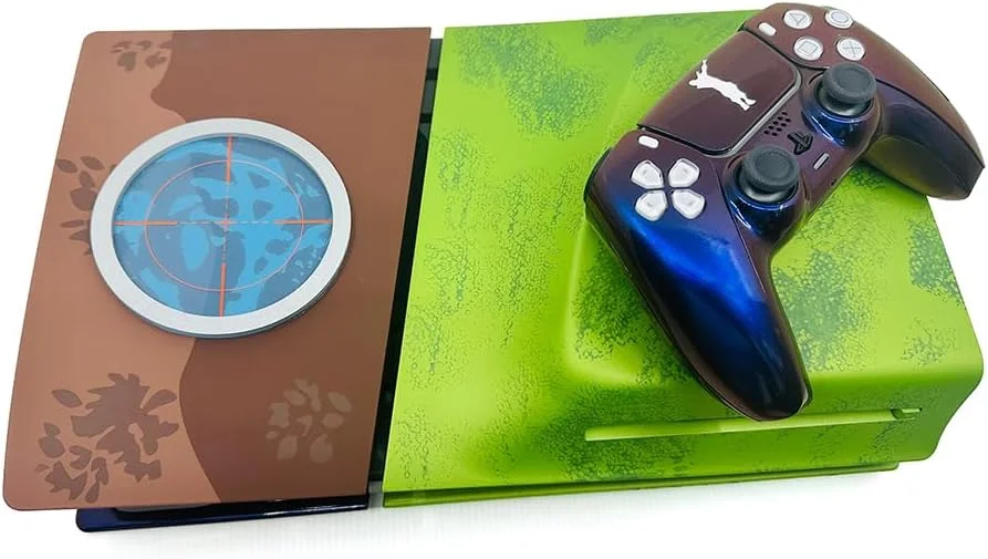 کنسول سفارشی Merlin Craft Sony PS5 Slim Disc Edition با ظرفیت 1 ترابایت + یک کنترلر - THE EXPLORER [] | مدل سفارشی 2023 | بازخورد لمسی، صدای سه بعدی، Ultra SSD، Adaptive Triggers