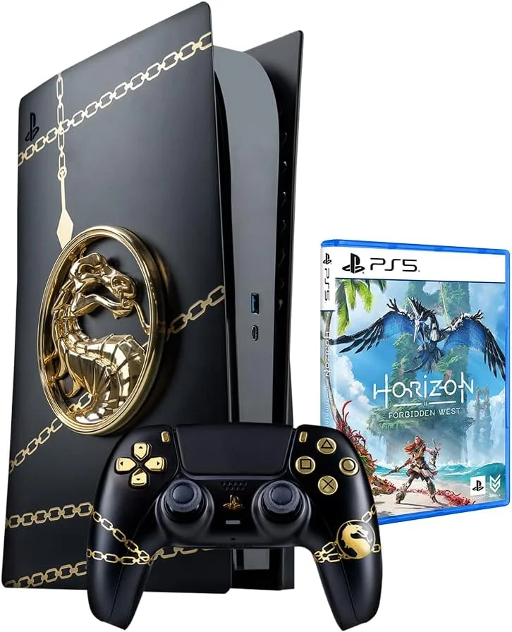 کنسول پلی استیشن 5 سونی (نسخه دیسک) طرح M. Kombat به همراه بازی Horizon و دسته بی سیم