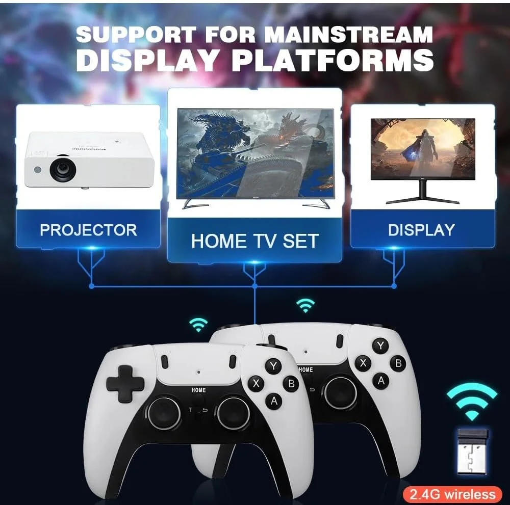کنسول بازی مینی آرکید PSP بیسیم 2.4G با کیفیت بالا - کنسول بازی خانگی تلویزیون | سازگار با دسته PS5 | حافظه 64 گیگابایتی با 15000 بازی از پیش نصب شده کنسول بازی مینی آرکید PSP بیسیم 2.4G با کیفیت بالا - کنسول بازی خانگی تلویزیون | سازگار با دسته PS5 | حافظه 64 گیگابایتی با 15000 بازی از پیش نصب شده