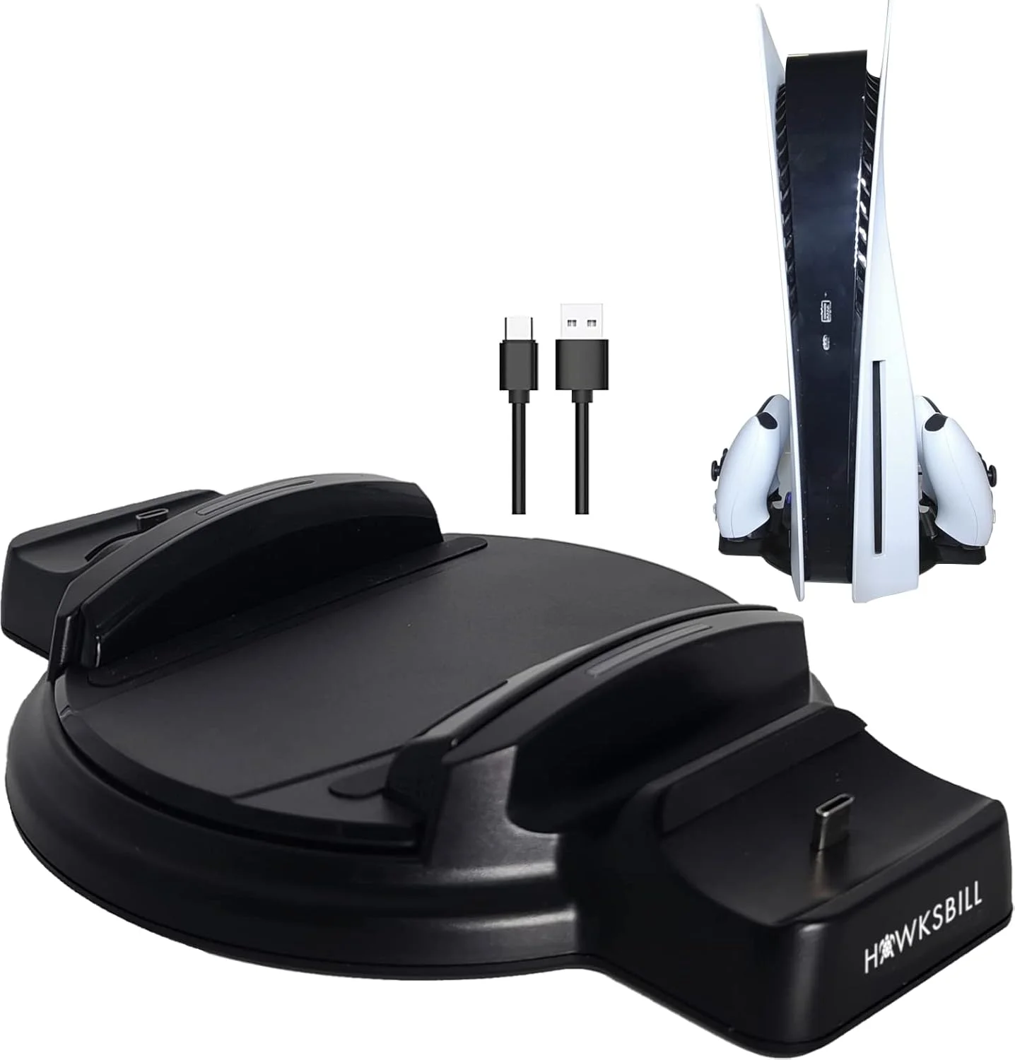 پایه کنسول PS5 Hawksbill مدل 2 در 1 به همراه استند شارژ دوگانه، DualSense، شارژ سریع برای دسته های پلی استیشن 5