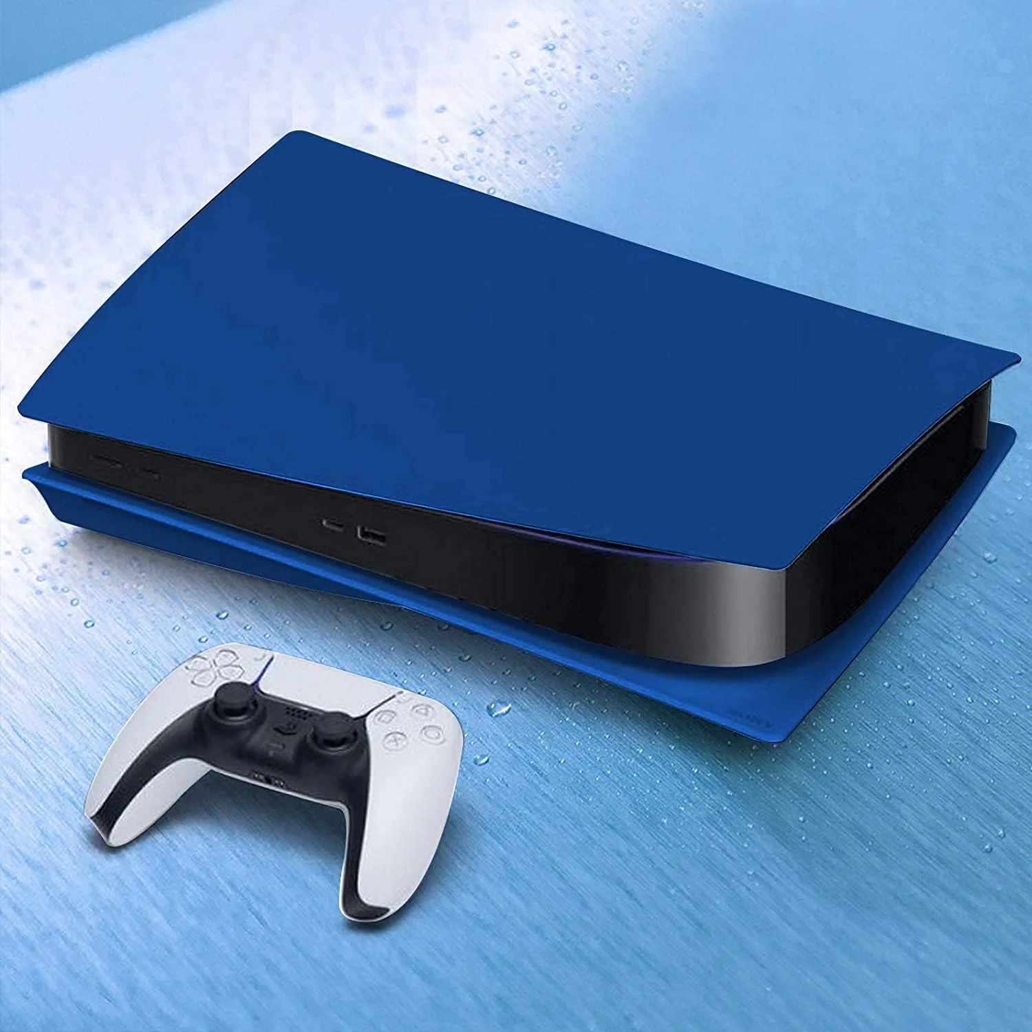 کاور PS5، کاورهای سخت و ضد ضربه PS5 سازگار با کنسول PS5، روکش محافظ ضد خش و ضد گرد و غبار ABS، سازگار با نسخه دیسک خور کنسول PS5 - آبی کاور PS5، کاورهای سخت و ضد ضربه PS5 سازگار با کنسول PS5، روکش محافظ ضد خش و ضد گرد و غبار ABS، سازگار با نسخه دیسک خور کنسول PS5 - آبی