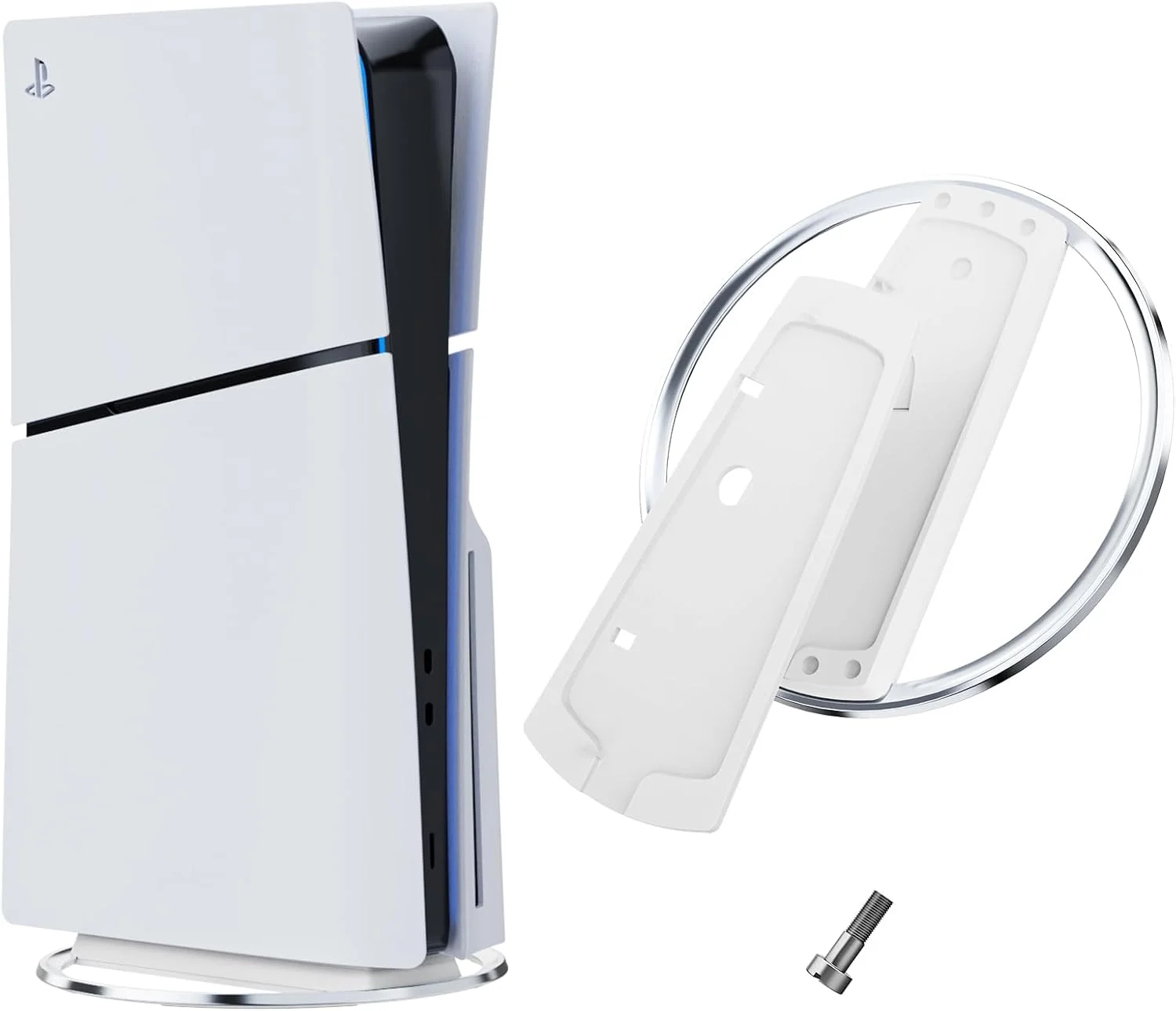 پایه عمودی PS5 Slim/PS5، مخصوص پلی استیشن 5، جلوگیری از افتادن، جلوگیری از زلزله، جلوگیری از خراش، بهبود اتلاف گرما، پایه PS5، پایه عمودی PS5، پایه PS5 Slim