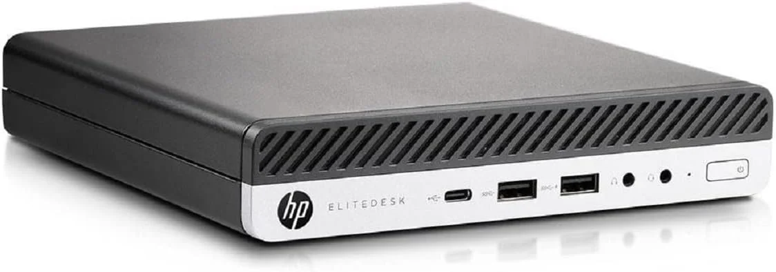 کامپیوتر رومیزی کوچک HP مدل 800 G3 Elitedesk Mini (بازسازی شده)، پردازنده Intel Quad Core i5-6500T، رم 16 گیگابایتی DDR4، حافظه SSD 512 گیگابایتی، پورت Type-C، کیبورد و ماوس سیمی نو، ویندوز 10 پرو 64 بیتی