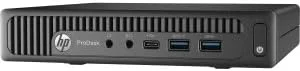 مینی کامپیوتر HP ProDesk 600 G2 مدل P5W00UT (بازسازی شده) | پردازنده Intel Core i5-6500T | رم 8 گیگابایت DDR4 SDRAM | حافظه SSD 256 گیگابایت | USB Type-C | دارای گواهینامه Energy Star | ویندوز 10 پرو
