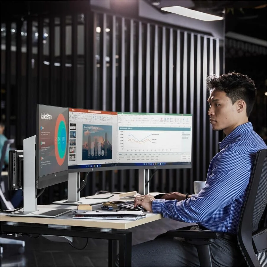 کامپیوتر رومیزی HP Elite Mini 800 G9 - پردازنده Intel Core i7 نسل 14 i7-14700T - 16 گیگابایت رم - 512 گیگابایت SSD - مینی دسکتاپ - تراشه Intel Q670 - ویندوز 11 پرو - کارت گرافیک Intel UHD Graphics 770 DDR5 SDRAM - کیبورد انگلیسی