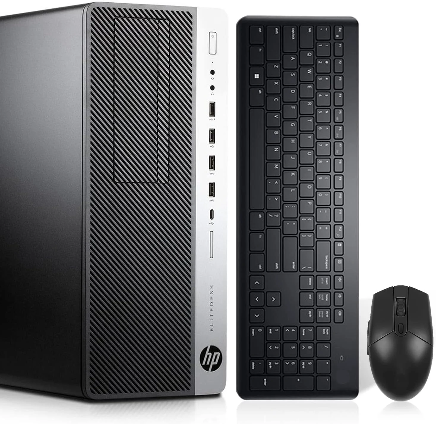 کامپیوتر رومیزی HP Elitedesk 800 G3 SFF، کامپیوتر رومیزی بازسازی شده i7، کامپیوترهای ویندوز 10 بیزینس، 16 گیگابایت DDR4، 512 گیگابایت NVMe M.2 SSD، DVDRW، DP، HDMI، Wi-Fi 6 BT AX210 داخلی، کیبورد و ماوس بی‌سیم (نوسازی شده)