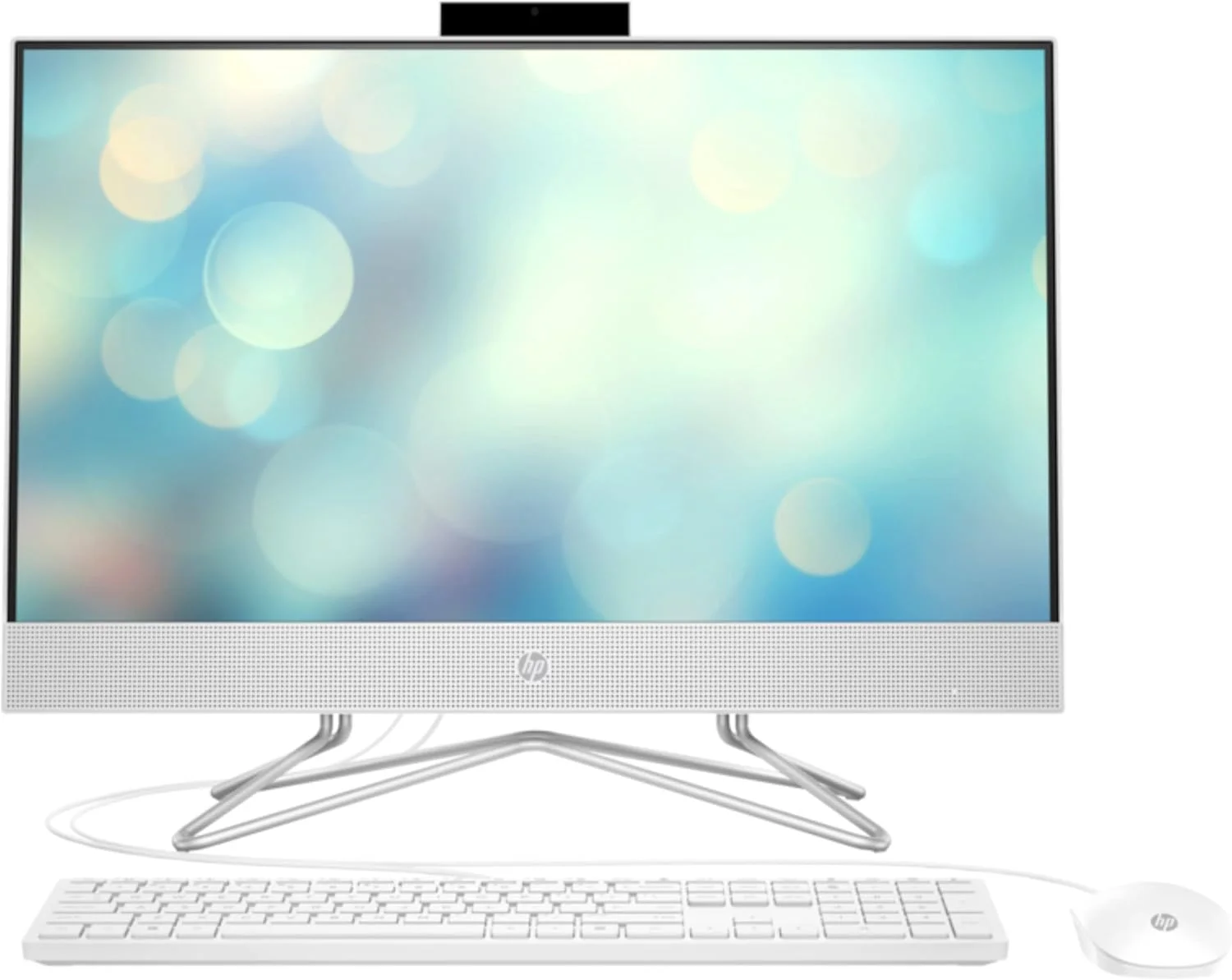 کامپیوتر رومیزی آل این وان 24 اینچی جدید HP 2023، پردازنده نسل دوازدهم Intel Core i7-1255U | رم 16 گیگابایتی DDR4 | اس اس دی 1 ترابایتی NVMe | گرافیک Intel Iris Xe | ویندوز 11 به همراه هدست بلوتوث رایگان - سفید ستاره ای (ارتقا یافته)