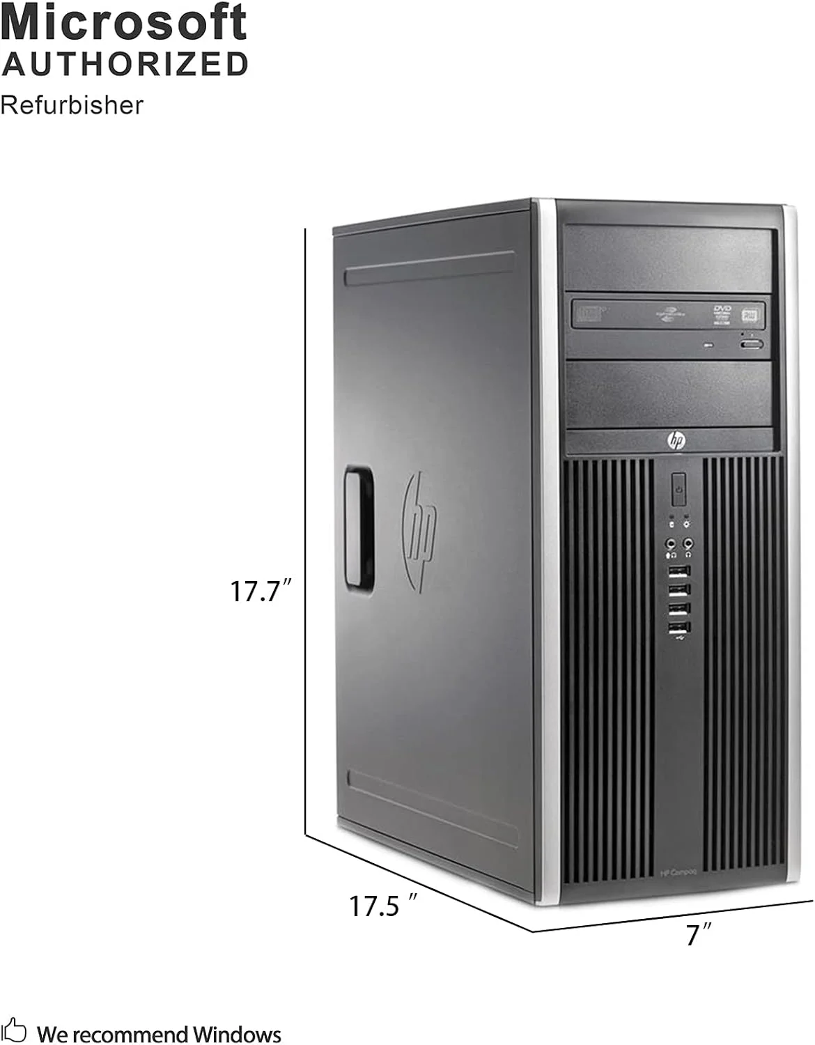 کامپیوتر رومیزی HP 8100 Elite Tower - پردازنده چهارهسته ای Core i5 3.2GHz، رم 8GB DDR3، هارد 1TB HDD، ویندوز 10 پرو 64 بیتی (بازسازی شده) کامپیوتر رومیزی HP 8100 Elite Tower - پردازنده چهارهسته ای Core i5 3.2GHz، رم 8GB DDR3، هارد 1TB HDD، ویندوز 10 پرو 64 بیتی (بازسازی شده)