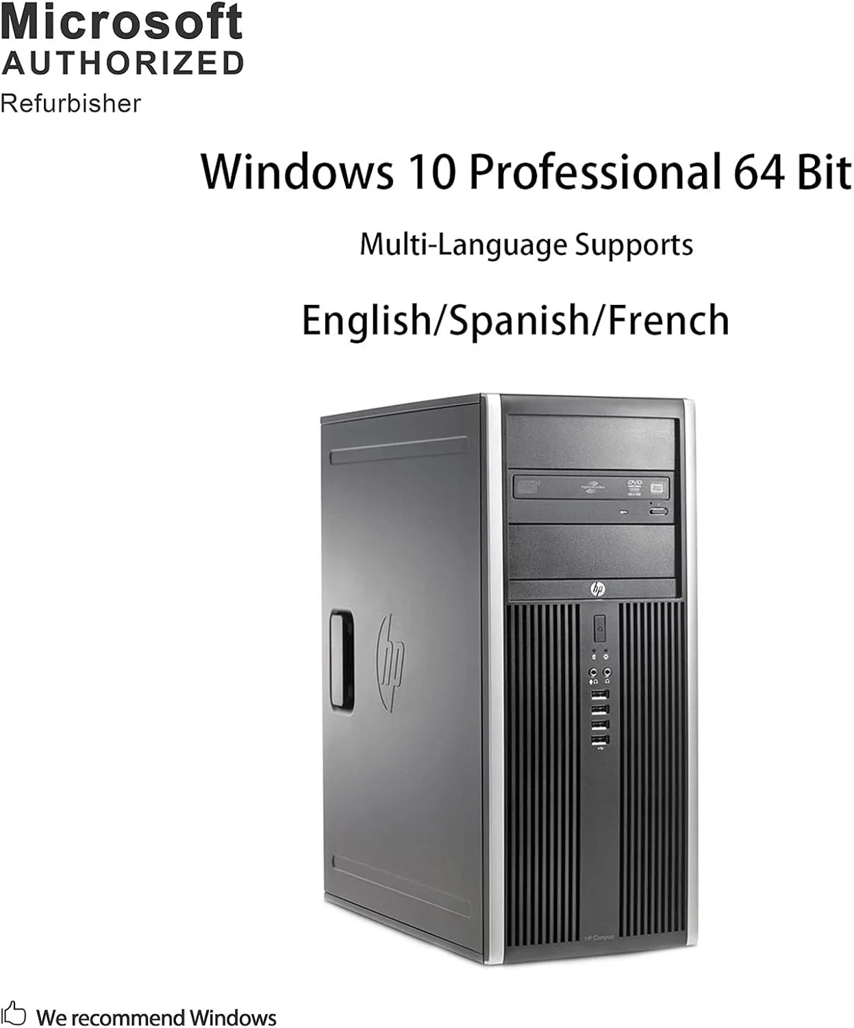 کامپیوتر رومیزی HP 8100 Elite Tower - پردازنده چهارهسته ای Core i5 3.2GHz، رم 8GB DDR3، هارد 1TB HDD، ویندوز 10 پرو 64 بیتی (بازسازی شده) کامپیوتر رومیزی HP 8100 Elite Tower - پردازنده چهارهسته ای Core i5 3.2GHz، رم 8GB DDR3، هارد 1TB HDD، ویندوز 10 پرو 64 بیتی (بازسازی شده)