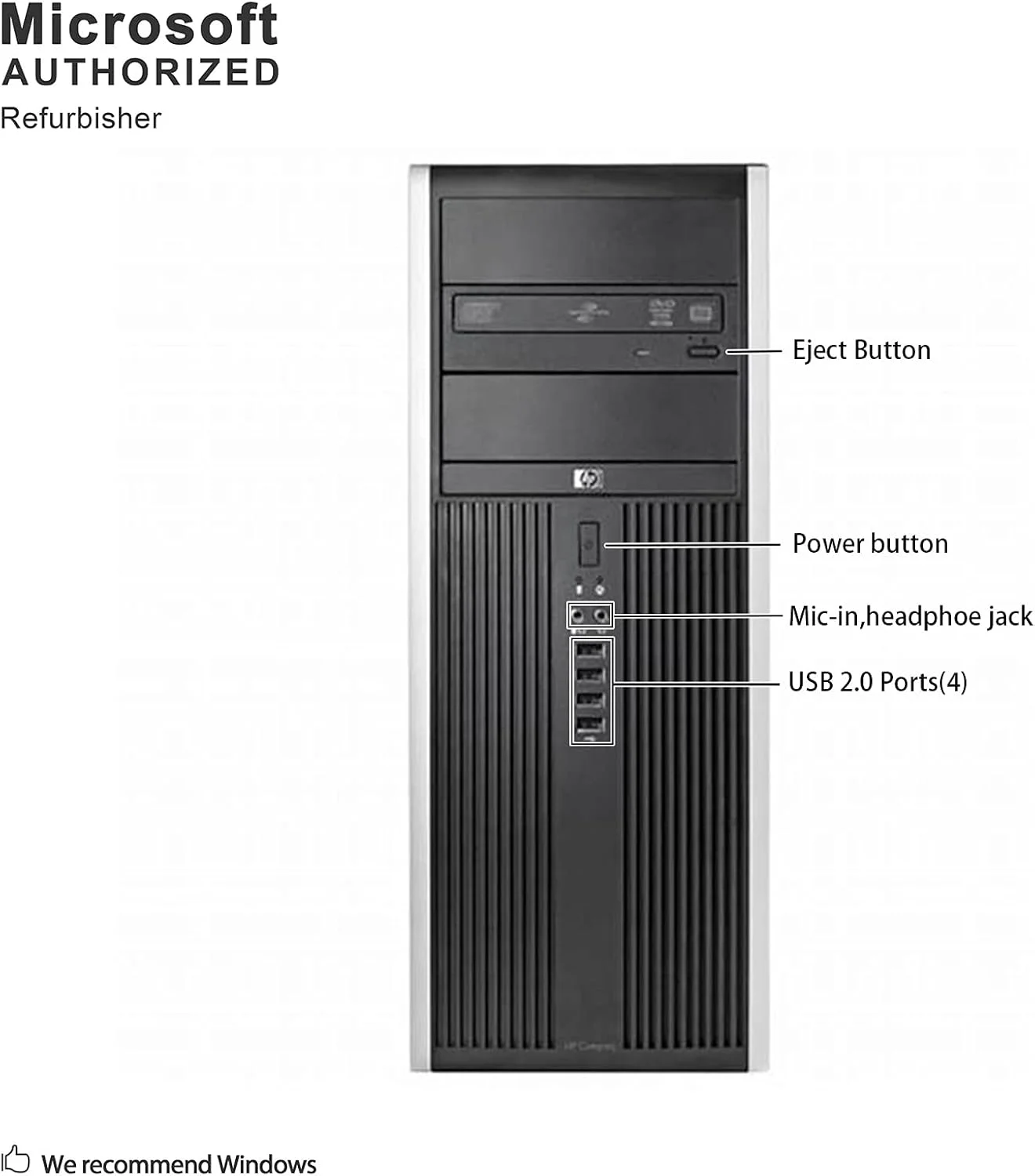 کامپیوتر رومیزی HP 8100 Elite Tower - پردازنده چهارهسته ای Core i5 3.2GHz، رم 8GB DDR3، هارد 1TB HDD، ویندوز 10 پرو 64 بیتی (بازسازی شده) کامپیوتر رومیزی HP 8100 Elite Tower - پردازنده چهارهسته ای Core i5 3.2GHz، رم 8GB DDR3، هارد 1TB HDD، ویندوز 10 پرو 64 بیتی (بازسازی شده)