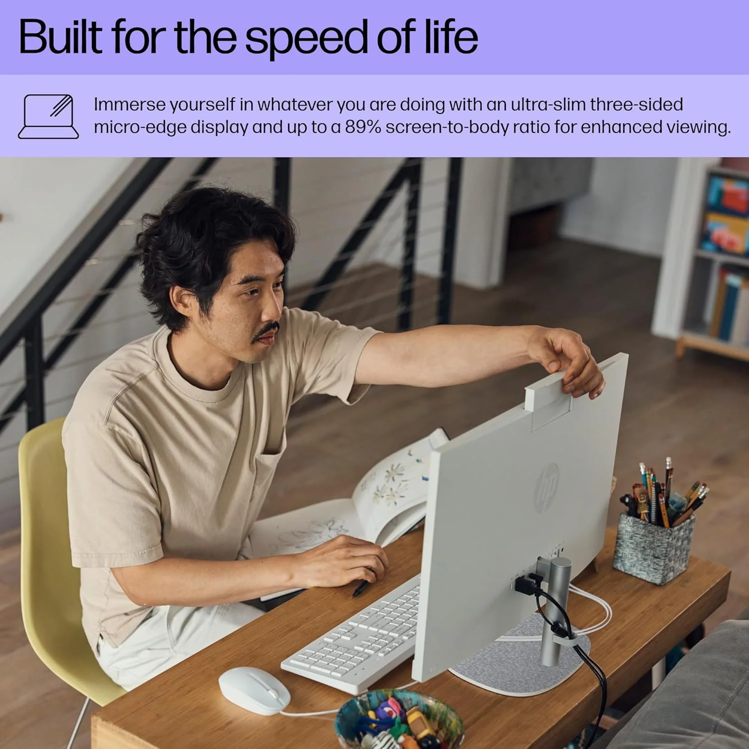 کامپیوتر رومیزی آل این وان 23.8 اینچی HP مدل 24-cr0042، پردازنده Intel® Core™ i3-N300، گرافیک Intel® UHD، حافظه رم 8 گیگابایتی DDR4-3200 مگاهرتز، (سفید، 24-cr0042) کامپیوتر رومیزی آل این وان 23.8 اینچی HP مدل 24-cr0042، پردازنده Intel® Core™ i3-N300، گرافیک Intel® UHD، حافظه رم 8 گیگابایتی DDR4-3200 مگاهرتز، (سفید، 24-cr0042)