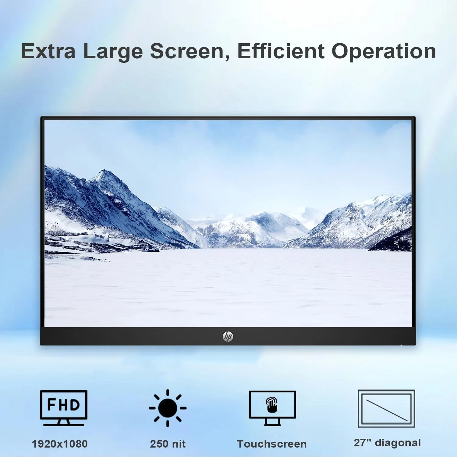 کامپیوتر رومیزی همه کاره HP Essential، صفحه نمایش لمسی 27 اینچی FHD، پردازنده Intel Core i7-1355U، رم 64 گیگابایتی، SSD PCIe 2 ترابایتی، Wi-Fi 6، کیبورد و ماوس سیمی، Windows 11 Pro، مشکی