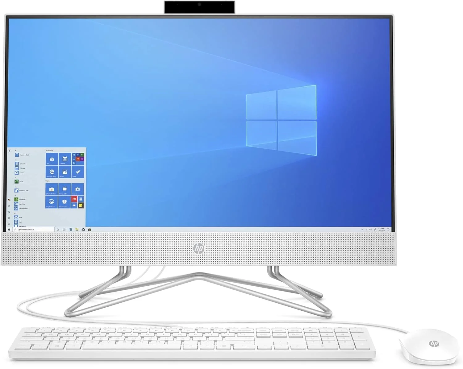 کامپیوتر رومیزی همه کاره HP، پردازنده نسل 11 اینتل Core i3-1115G4، رم 8 گیگابایتی، حافظه SSD 512 گیگابایتی، صفحه نمایش 23.8 اینچی Full HD، ویندوز 10 هوم، آماده کار از راه دور، ماوس و کیبورد (24-dp1250، 2021)