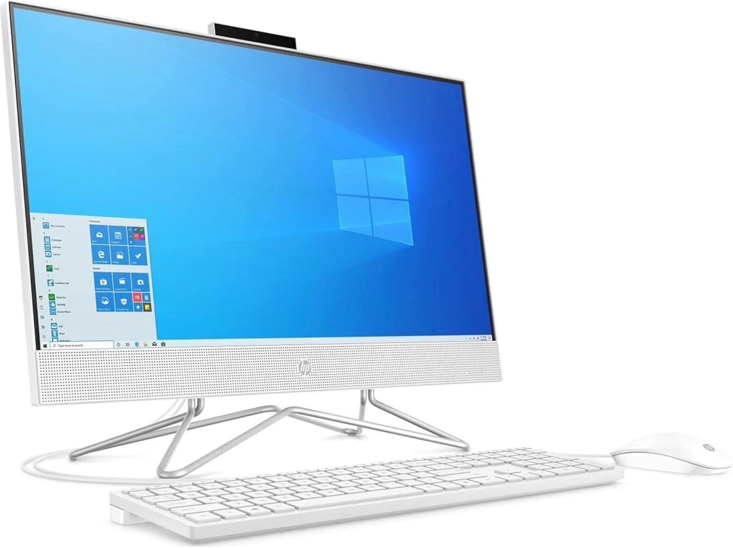 کامپیوتر رومیزی همه کاره HP، پردازنده نسل 11 اینتل Core i3-1115G4، رم 8 گیگابایتی، حافظه SSD 512 گیگابایتی، صفحه نمایش 23.8 اینچی Full HD، ویندوز 10 هوم، آماده کار از راه دور، ماوس و کیبورد (24-dp1250، 2021)