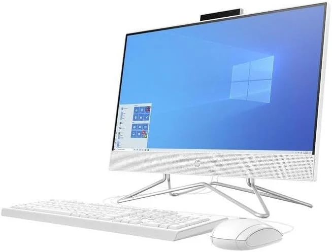 کامپیوتر همه کاره 22 اینچی HP، پردازنده AMD Athlon Silver 3050U، گرافیک AMD Radeon، رم 4 گیگابایتی، حافظه SSD 256 گیگابایتی، ویندوز 11 هوم (22-dd0210، سفید برفی)
