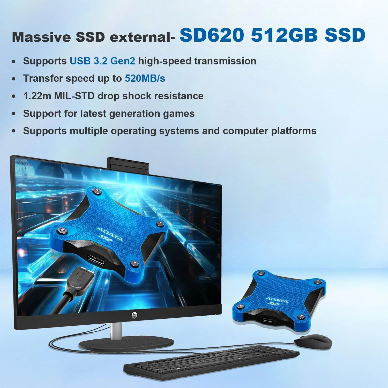 کامپیوتر رومیزی همه کاره HP Essential، صفحه نمایش لمسی 27 اینچی FHD، پردازنده Intel Core i7-1355U، رم 64 گیگابایتی، SSD PCIe 2 ترابایتی، Wi-Fi 6، کیبورد و ماوس سیمی، Windows 11 Pro، مشکی