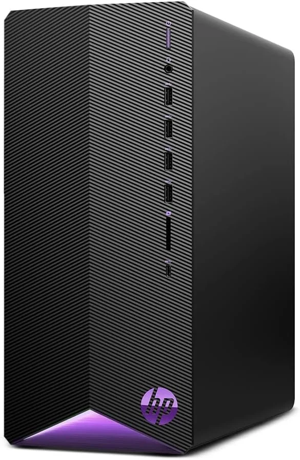 کامپیوتر رومیزی گیمینگ HP Pavilion (تجدید شده) پردازنده نسل 11 اینتل Core i7 (16 گیگابایت رم/1 ترابایت SSD/کارت گرافیک NVIDIA GeForce RTX 3060Ti 8GB/ویندوز 11/MS Office/مشکی سایه ای با بنفش)، TG01-2005in کامپیوتر رومیزی گیمینگ HP Pavilion (تجدید شده) پردازنده نسل 11 اینتل Core i7 (16 گیگابایت رم/1 ترابایت SSD/کارت گرافیک NVIDIA GeForce RTX 3060Ti 8GB/ویندوز 11/MS Office/مشکی سایه ای با بنفش)، TG01-2005in