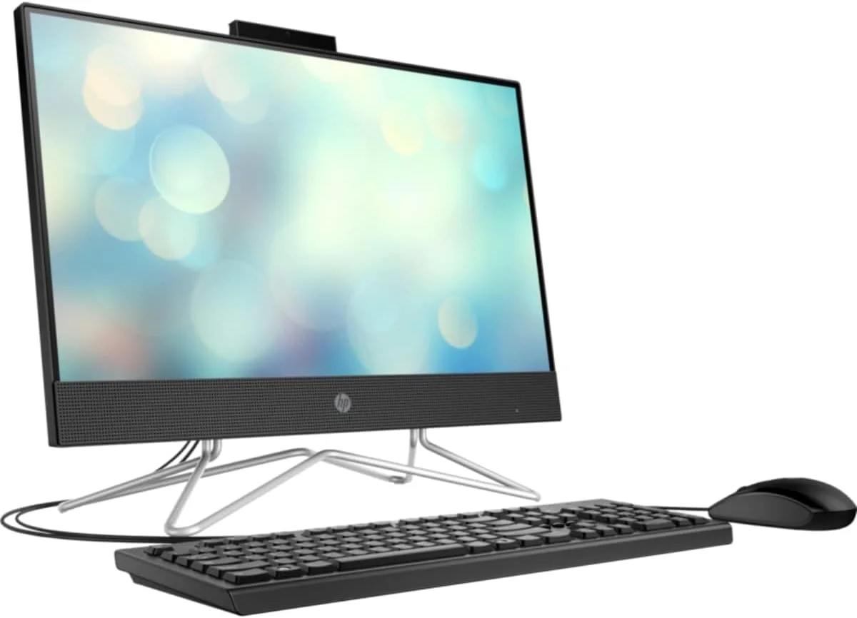 کامپیوتر رومیزی آل این وان جدید HP 2022، پردازنده نسل 11 اینتل Core i3-1115G4، گرافیک Intel® UHD، رم 8 گیگابایتی DDR4، حافظه SSD NVMe 256 گیگابایتی، صفحه نمایش 21.5 اینچی FHD، دی وی دی رایتر، ویندوز 11 (مشکی جت) کامپیوتر رومیزی آل این وان جدید HP 2022، پردازنده نسل 11 اینتل Core i3-1115G4، گرافیک Intel® UHD، رم 8 گیگابایتی DDR4، حافظه SSD NVMe 256 گیگابایتی، صفحه نمایش 21.5 اینچی FHD، دی وی دی رایتر، ویندوز 11 (مشکی جت)