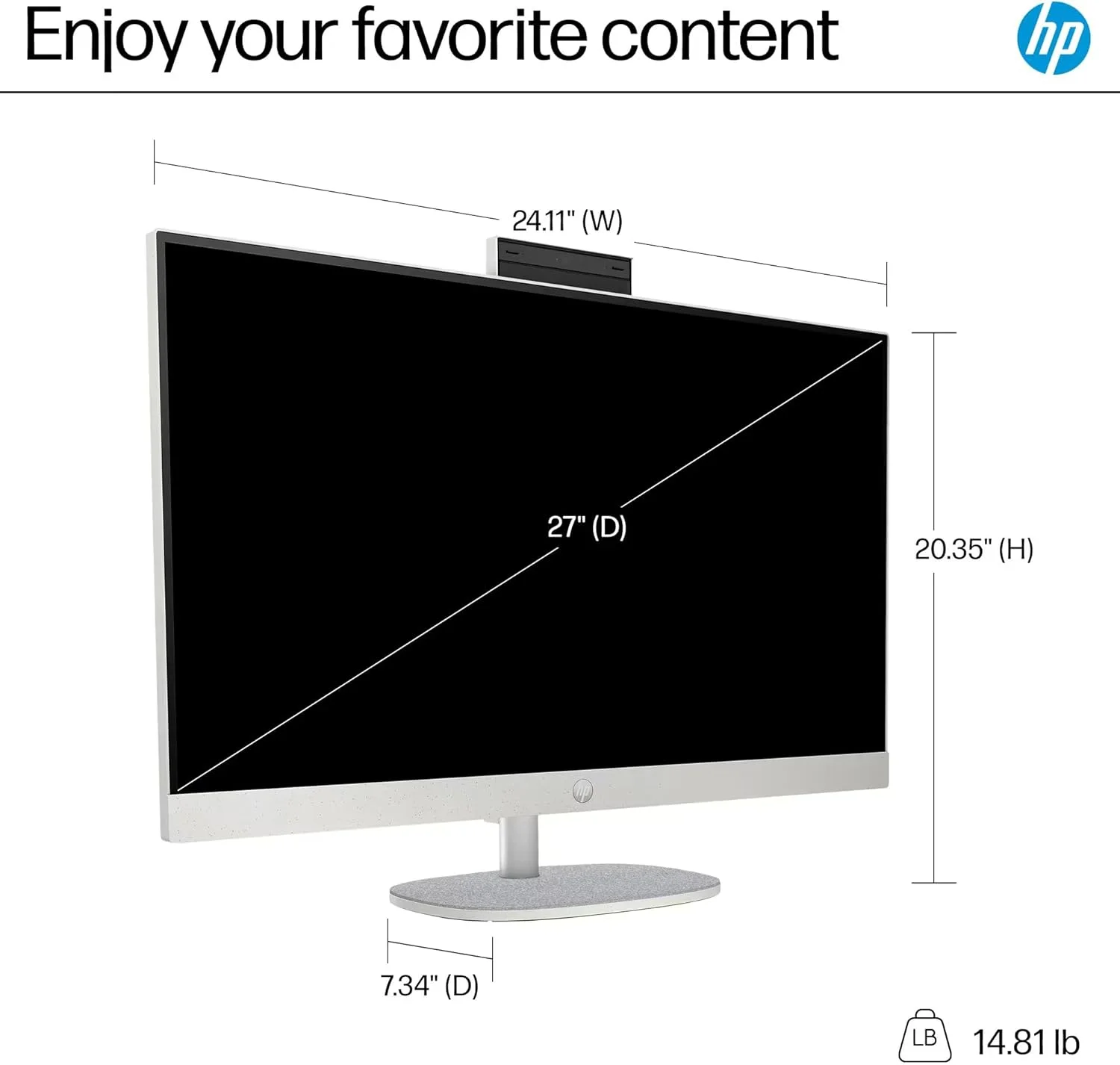 کامپیوتر رومیزی همه کاره لمسی HP 27 - صفحه نمایش 27 اینچی FHD IPS، پردازنده 12 هسته ای Intel Ultra7-155U، گرافیک Intel، ارتفاع قابل تنظیم، Win 11 Pro، کیبورد و ماوس، AIO تجاری، 32 گیگابایت رم DDR5 | 2 ترابایت SSD کامپیوتر رومیزی همه کاره لمسی HP 27 - صفحه نمایش 27 اینچی FHD IPS، پردازنده 12 هسته ای Intel Ultra7-155U، گرافیک Intel، ارتفاع قابل تنظیم، Win 11 Pro، کیبورد و ماوس، AIO تجاری، 32 گیگابایت رم DDR5 | 2 ترابایت SSD
