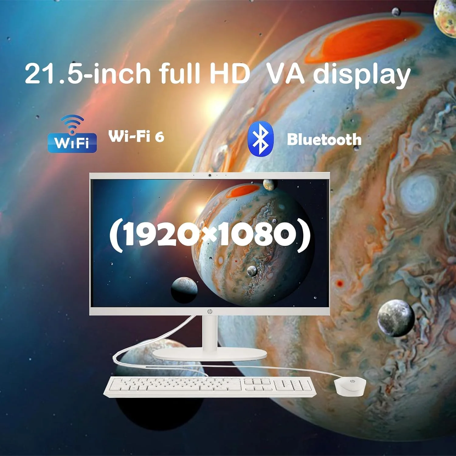 کامپیوتر همه کاره HP 2025 - صفحه نمایش 21.5 اینچی FHD ضد تابش نور، پردازنده Intel Celeron J4025، رم 32 گیگابایتی، SSD 1 ترابایتی، کیبورد و ماوس سیمی، Wi-Fi 6، برای دانشجویان و کسب و کار، Windows 11 Pro، به همراه لوازم جانبی کامپیوتر همه کاره HP 2025 - صفحه نمایش 21.5 اینچی FHD ضد تابش نور، پردازنده Intel Celeron J4025، رم 32 گیگابایتی، SSD 1 ترابایتی، کیبورد و ماوس سیمی، Wi-Fi 6، برای دانشجویان و کسب و کار، Windows 11 Pro، به همراه لوازم جانبی