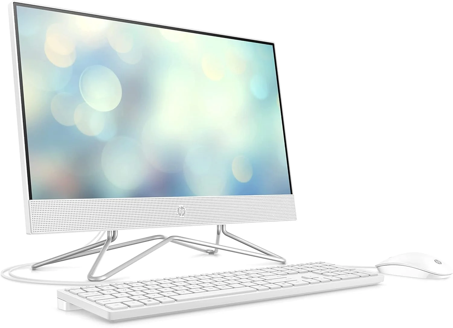 کامپیوتر رومیزی همه کاره HP با صفحه نمایش 22 اینچ، پردازنده AMD Athlon Gold 3150U، گرافیک Radeon، رم 4 گیگابایتی، حافظه SSD 256 گیگابایتی، ویندوز 11 هوم (22-df0222، سفید برفی)