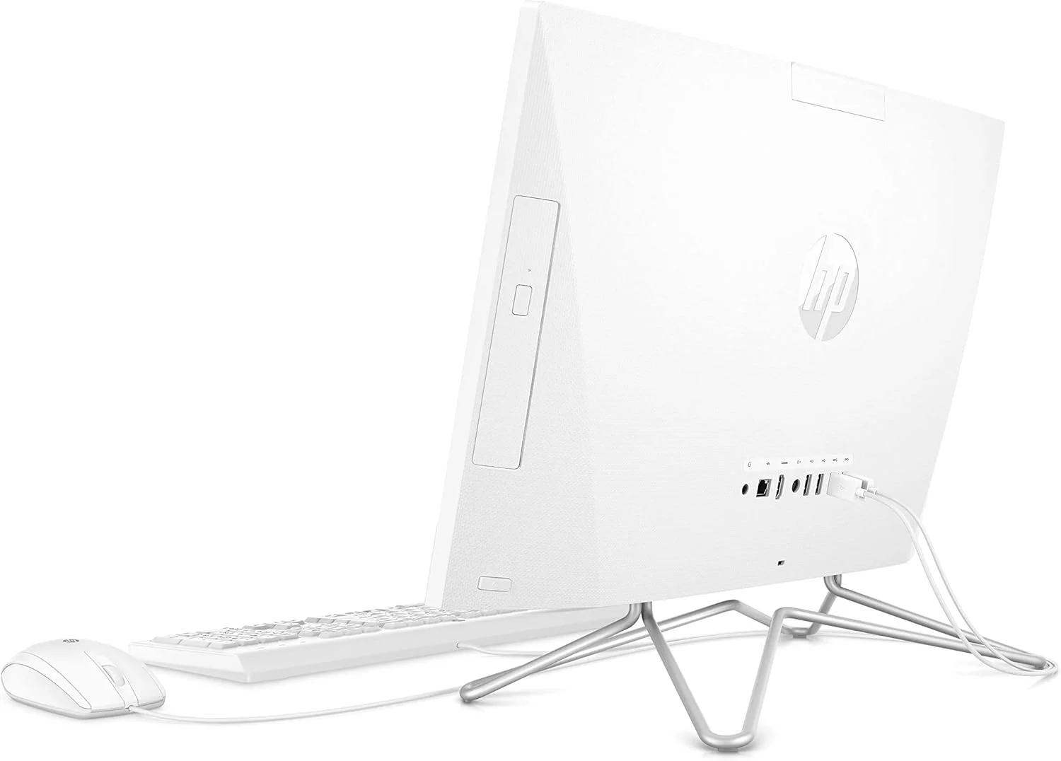 کامپیوتر رومیزی همه کاره HP با صفحه نمایش 22 اینچ، پردازنده AMD Athlon Gold 3150U، گرافیک Radeon، رم 4 گیگابایتی، حافظه SSD 256 گیگابایتی، ویندوز 11 هوم (22-df0222، سفید برفی)