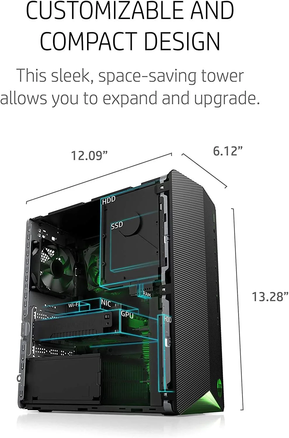 کامپیوتر رومیزی گیمینگ HP Pavilion جدیدترین مدل 2021، پردازنده 6 هسته ای AMD Ryzen 5 3500 (بهتر از i5-9400، تا 4.1 گیگاهرتز)، کارت گرافیک GeForce GTX 1650 Super 4 GB، رم 8 گیگابایتی، SSD 256 گیگابایتی PCIe NVMe، ماوس و کیبورد، ویندوز 10 هوم کامپیوتر رومیزی گیمینگ HP Pavilion جدیدترین مدل 2021، پردازنده 6 هسته ای AMD Ryzen 5 3500 (بهتر از i5-9400، تا 4.1 گیگاهرتز)، کارت گرافیک GeForce GTX 1650 Super 4 GB، رم 8 گیگابایتی، SSD 256 گیگابایتی PCIe NVMe، ماوس و کیبورد، ویندوز 10 هوم