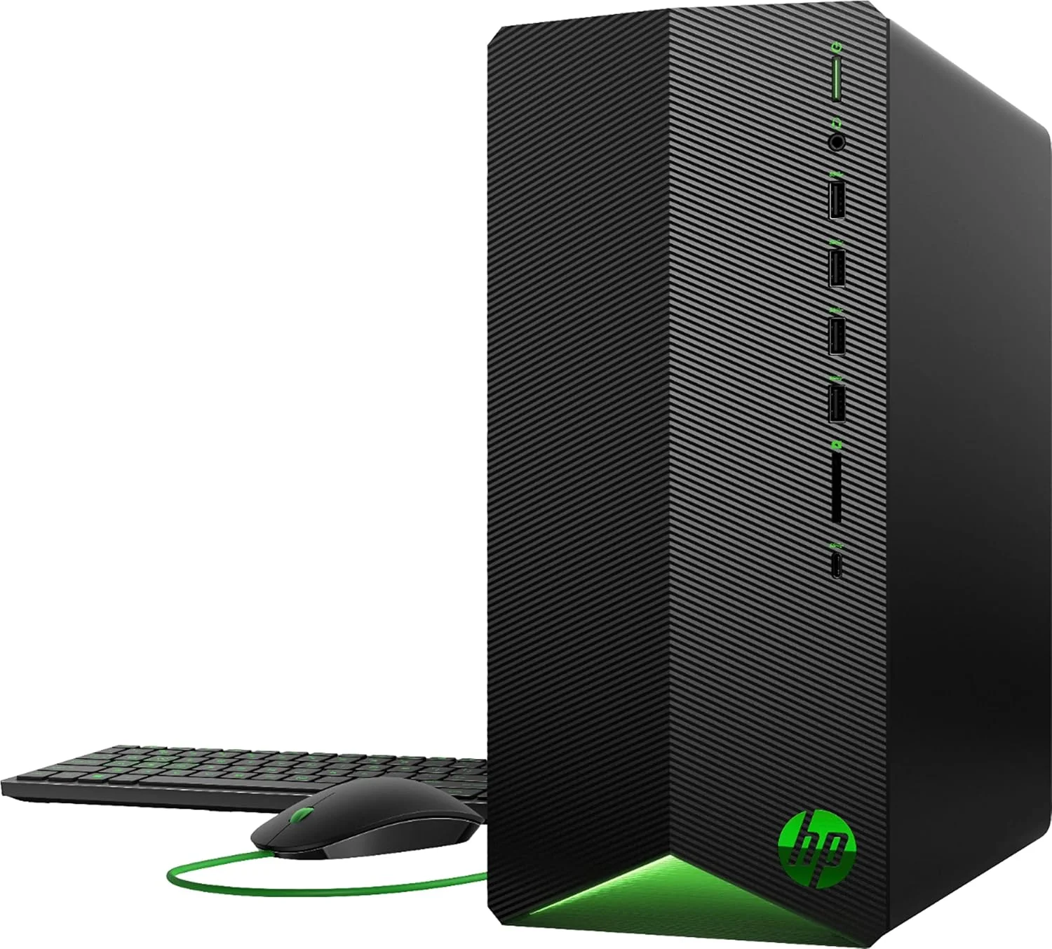 کامپیوتر رومیزی گیمینگ HP Pavilion 2022، کارت گرافیک Geforce RTX 3060، رم 32 گیگابایت، 1 ترابایت SSD + 2 ترابایت HDD، پردازنده Intel i5-10400F، ماوس و کیبورد سیمی، بلوتوث، Wi-Fi، USB Type-C، Display Port، HDMI، ویندوز 11، پد ماوس