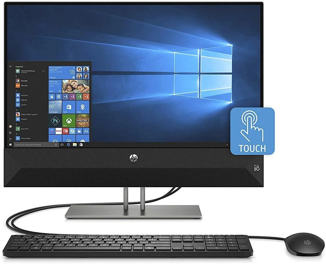 کامپیوتر همه کاره HP Pavilion 24 با حافظه SSD 512GB و رم 32GB (پردازنده Intel Core i7-9700K با فرکانس 3.60GHz تا 4.90GHz، رم 32 گیگابایت، SSD 512 گیگابایت، صفحه نمایش لمسی 24 اینچی FullHD، ویندوز 10)