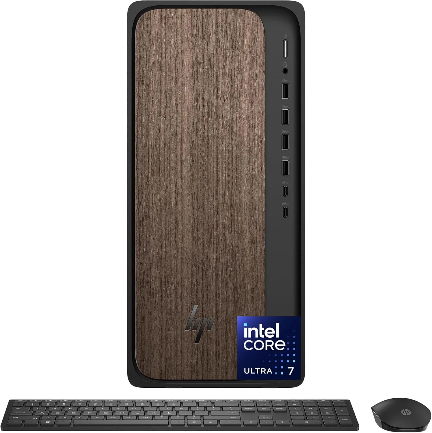 کامپیوتر رومیزی هوش مصنوعی HP OmniDesk مدل M03-0060، ویندوز 11 هوم، پردازنده Intel Core Ultra 7، رم 32 گیگابایت، حافظه SSD 2 ترابایت، چوب تیره