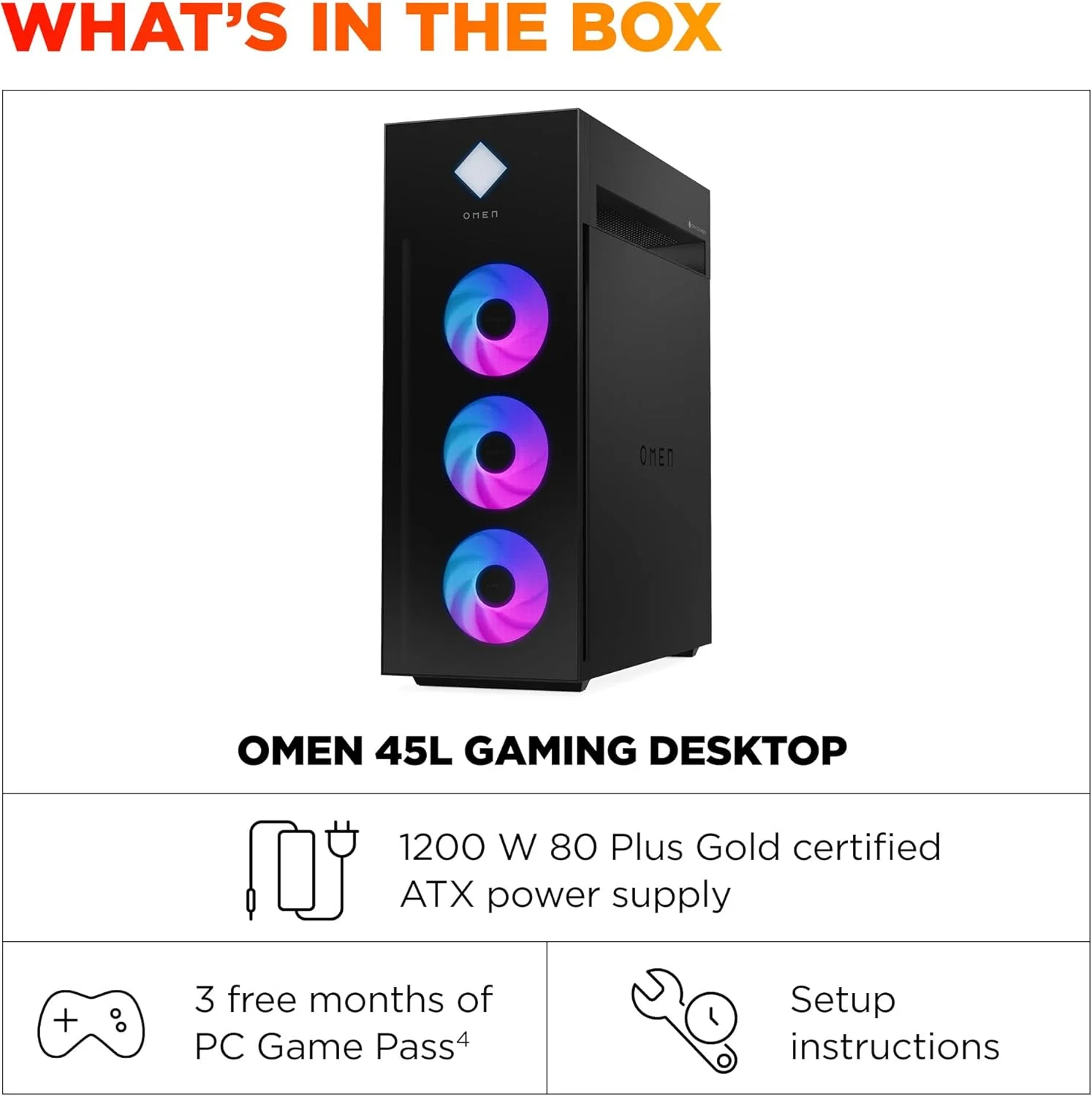 کامپیوتر گیمینگ HP OMEN 45L مدل GT22-3090 کامپیوتر گیمینگ HP OMEN 45L مدل GT22-3090
