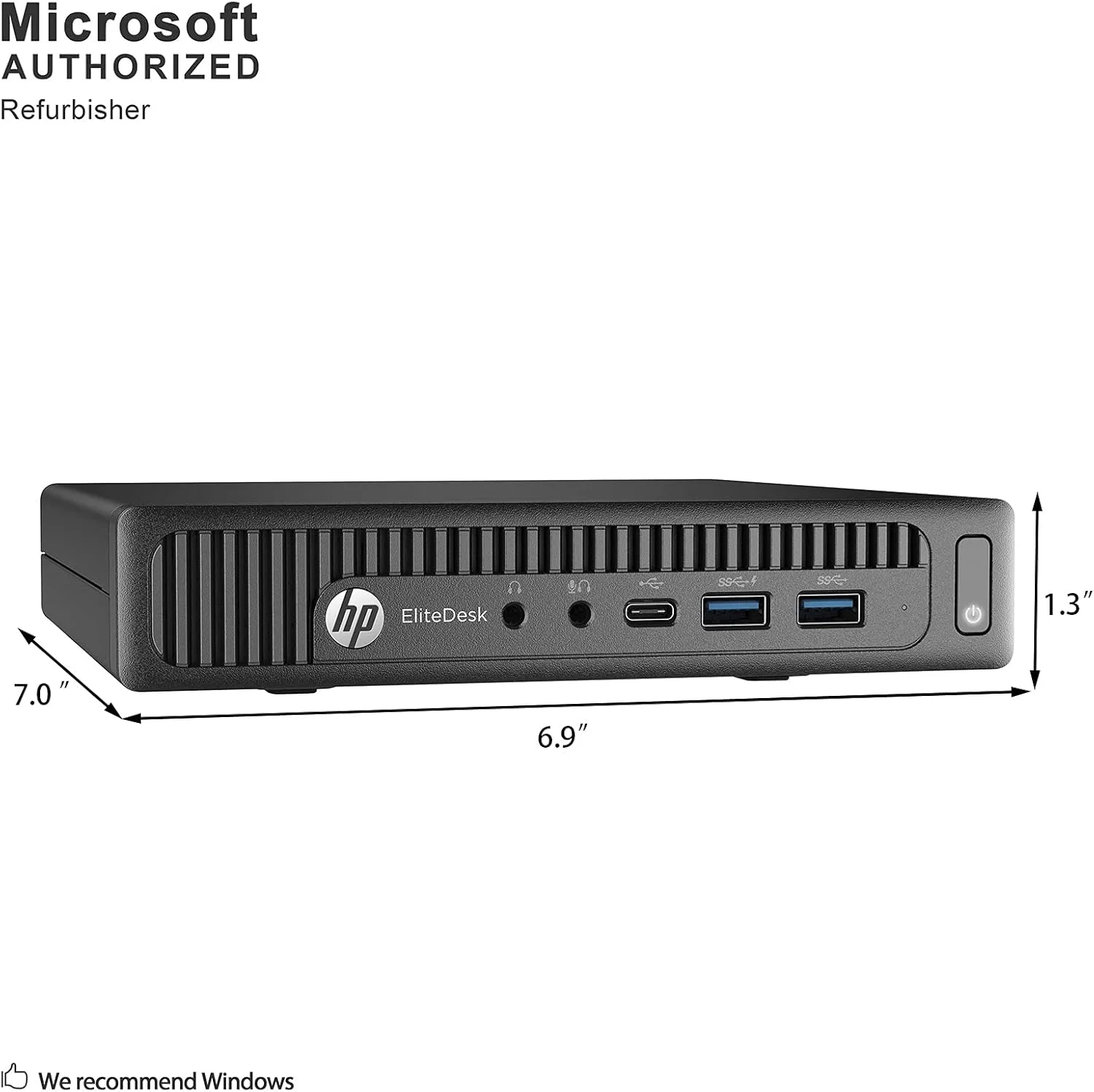 کامپیوتر رومیزی مینی HP EliteDesk 800 65W G2 Business / پردازنده چهارهسته‌ای Intel Core i5-6500T تا 3.1 گیگاهرتز / 8 گیگابایت رم DDR4 / 256 گیگابایت SSD / WiFi / بلوتوث / USB 3.0 / سیستم عامل Windows 10 Professional (بازسازی شده)