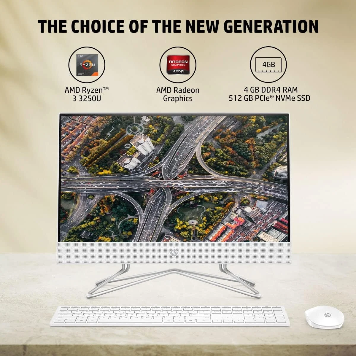 کامپیوتر همه کاره HP با پردازنده AMD Ryzen 3 3250U، صفحه نمایش 22 اینچی (54.6 سانتی متر) FHD ضد تابش نور، کامپیوترهای رومیزی (4 گیگابایت رم/512 گیگابایت/ویندوز 11/کیبورد و ماوس سیمی/MSO/دوربین حریم خصوصی HD/سفید برفی) مدل 22-dd0786in کامپیوتر همه کاره HP با پردازنده AMD Ryzen 3 3250U، صفحه نمایش 22 اینچی (54.6 سانتی متر) FHD ضد تابش نور، کامپیوترهای رومیزی (4 گیگابایت رم/512 گیگابایت/ویندوز 11/کیبورد و ماوس سیمی/MSO/دوربین حریم خصوصی HD/سفید برفی) مدل 22-dd0786in