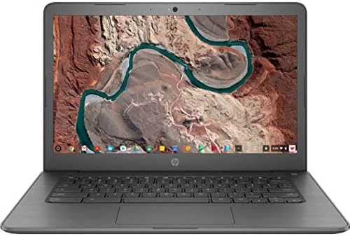 لپ تاپ HP Chromebook 14-ca043cl با صفحه نمایش 14 اینچی Full-HD ضد انعکاس: پردازنده Intel Celeron N3350، رم 4 گیگابایت، حافظه 32 گیگابایت eMMC، WiFi+BT، دوربین، سیستم عامل Chrome (خاکستری تخته سیاه) (بازسازی شده) لپ تاپ HP Chromebook 14-ca043cl با صفحه نمایش 14 اینچی Full-HD ضد انعکاس: پردازنده Intel Celeron N3350، رم 4 گیگابایت، حافظه 32 گیگابایت eMMC، WiFi+BT، دوربین، سیستم عامل Chrome (خاکستری تخته سیاه) (بازسازی شده)