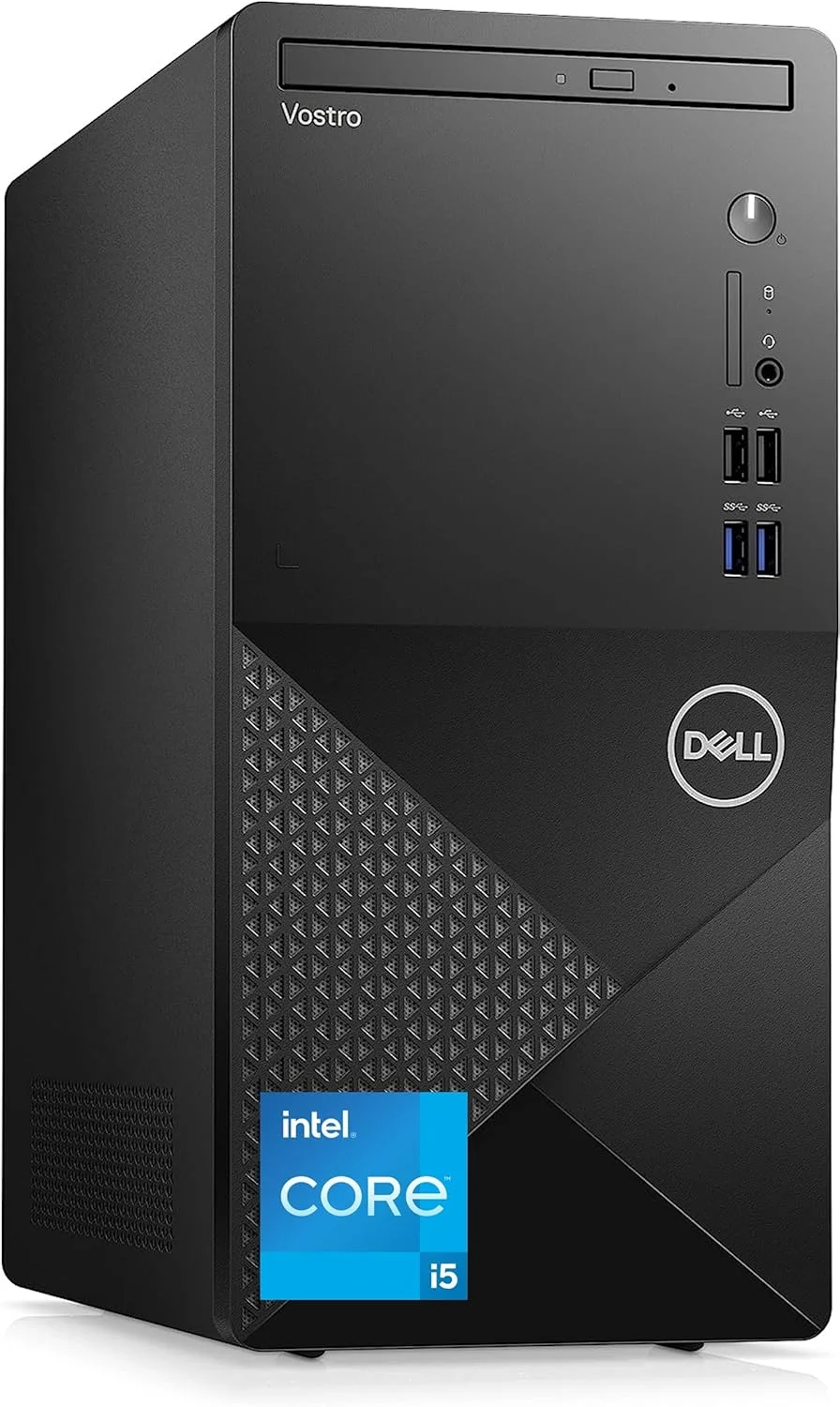 کامپیوتر رومیزی تجاری Dell 3030 Tower | شامل آداپتور وای فای رایگان + هدست + فلش مموری 128 گیگابایتی USB + پد ماوس + آنتی ویروس | پردازنده Intel Core i5 نسل 12، رم 16 گیگابایتی، SSD 1 ترابایتی، کارت گرافیک 4 گیگابایتی | ویندوز 11 پرو (ارتقا یافته)