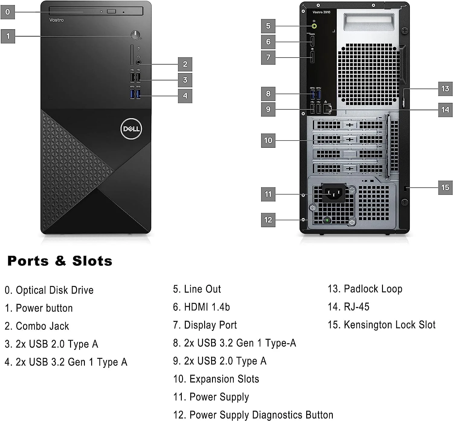 کامپیوتر رومیزی تجاری Dell 3030 Tower | شامل آداپتور وای فای رایگان + هدست + فلش مموری 128 گیگابایتی USB + پد ماوس + آنتی ویروس | پردازنده Intel Core i5 نسل 12، رم 16 گیگابایتی، SSD 1 ترابایتی، کارت گرافیک 4 گیگابایتی | ویندوز 11 پرو (ارتقا یافته)
