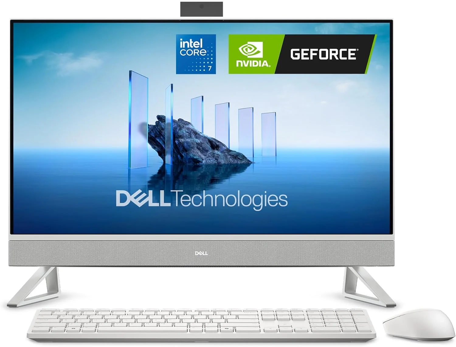 کامپیوتر همه کاره 27 اینچی دل مدل ec27250 با صفحه نمایش لمسی FHD، پردازنده Intel Core 7 150U، کارت گرافیک NVIDIA GeForce MX570A 2GB GDDR6، رم 32GB DDR5، حافظه SSD 1TB، ویندوز 11 پرو، خدمات در محل - سفید