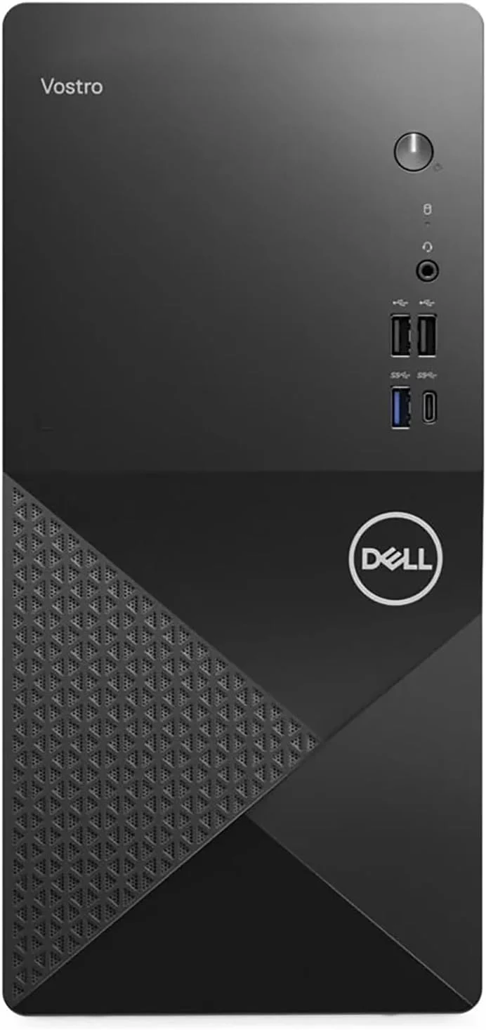 کامپیوتر رومیزی تجاری Dell Vostro 3030 Tower، نسل دوازدهم اینتل 4 هسته ای i3-12100 (بهتر از i5-11500T)، رم 64 گیگابایتی DDR5، اس اس دی 2 ترابایتی PCIe، وای فای 6، بلوتوث، DisplayPort، HDMI، کیبورد و ماوس، ویندوز 11 پرو