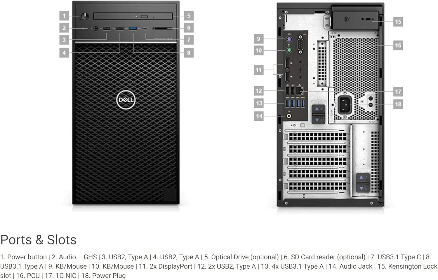 ایستگاه کاری دسکتاپ Dell Precision 3630 Tower | Core i7-8700 - شش هسته ای 3.2 گیگاهرتز - نسل هشتم | 8 گیگابایت رم - 256 گیگابایت SSD (بازسازی شده) ایستگاه کاری دسکتاپ Dell Precision 3630 Tower | Core i7-8700 - شش هسته ای 3.2 گیگاهرتز - نسل هشتم | 8 گیگابایت رم - 256 گیگابایت SSD (بازسازی شده)