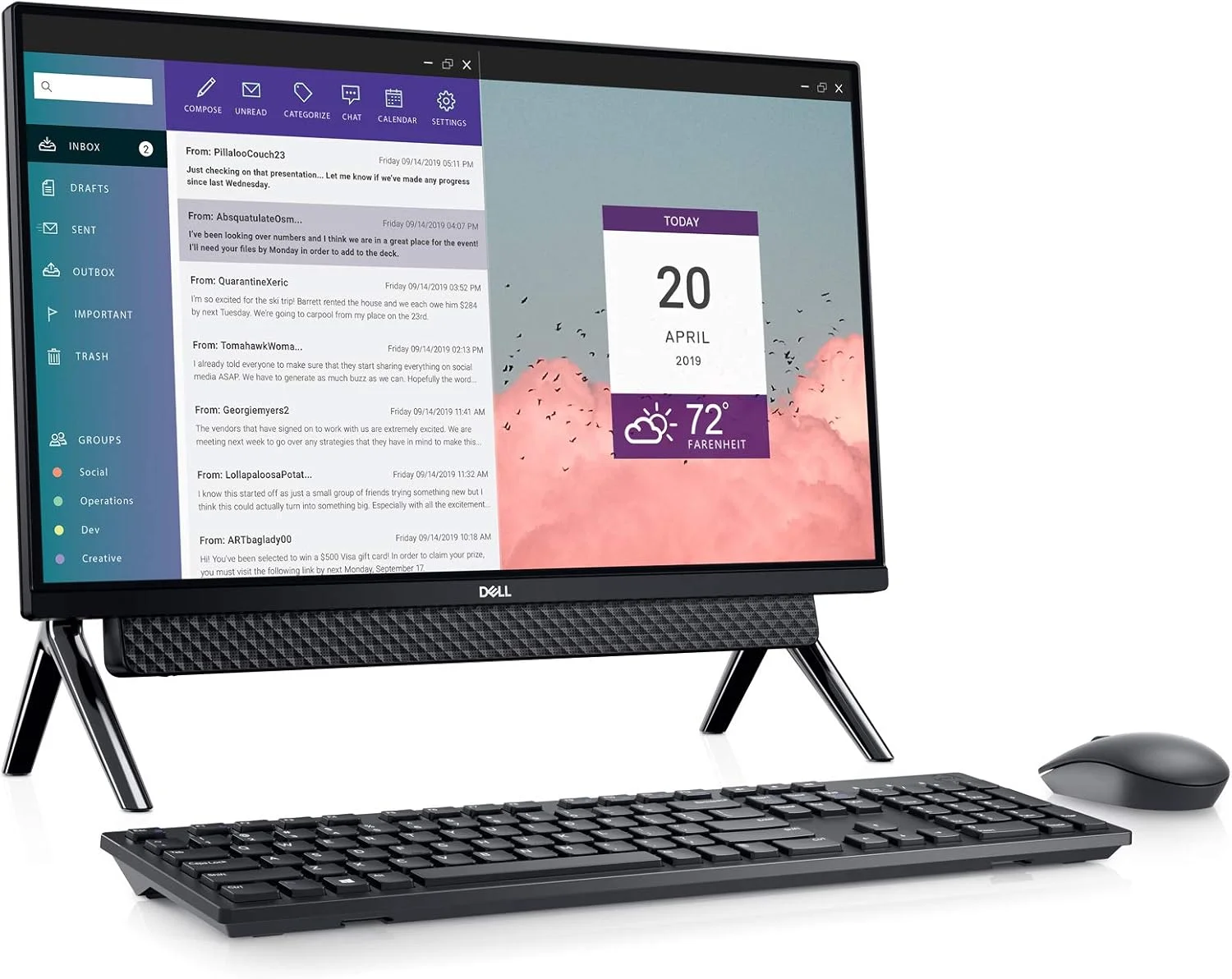 کامپیوتر همه کاره لمسی 23.8 اینچی FHD دل Inspiron 5400 AIO، پردازنده Intel Core i3-1115G4، رم 8 گیگابایتی 2666 مگاهرتز DDR4، هارد دیسک 1 ترابایتی SATA، گرافیک Intel UHD، ویندوز 10 هوم کامپیوتر همه کاره لمسی 23.8 اینچی FHD دل Inspiron 5400 AIO، پردازنده Intel Core i3-1115G4، رم 8 گیگابایتی 2666 مگاهرتز DDR4، هارد دیسک 1 ترابایتی SATA، گرافیک Intel UHD، ویندوز 10 هوم