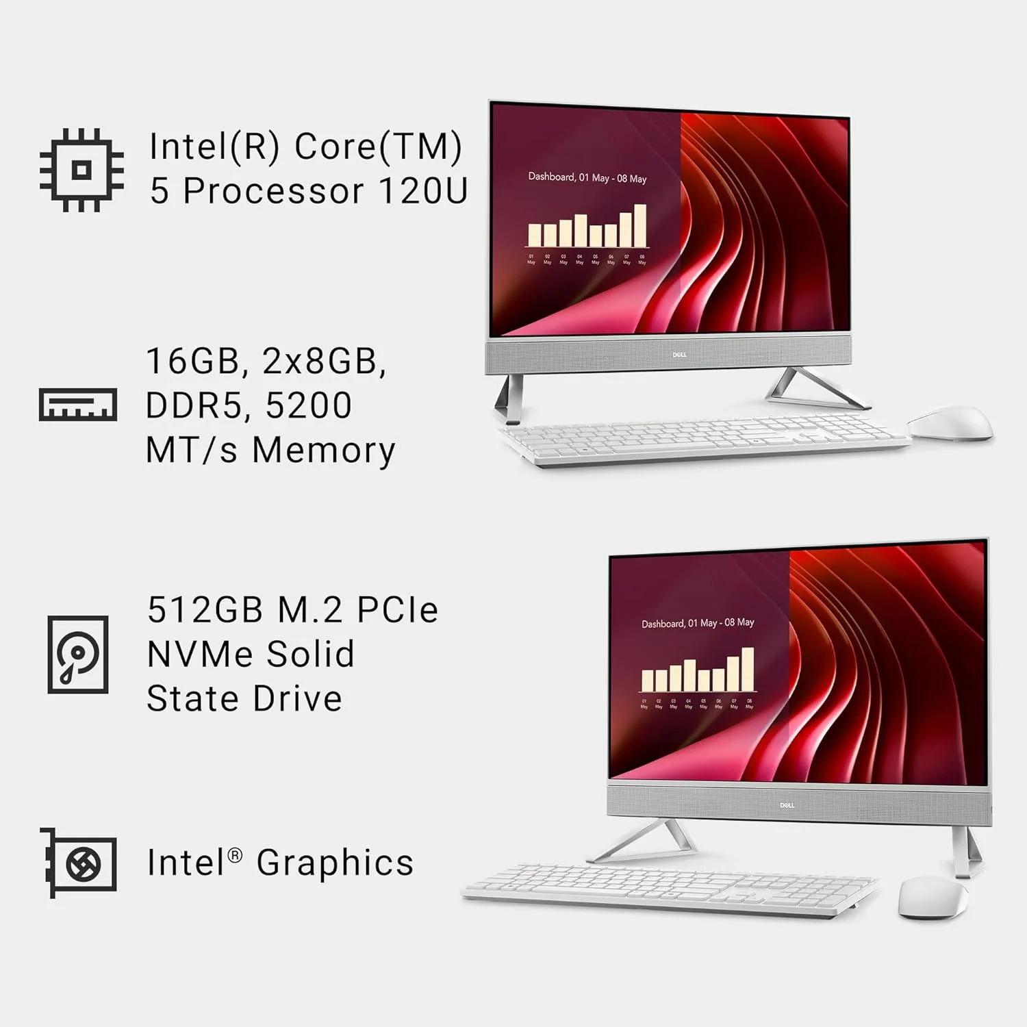 کامپیوتر همه کاره Dell 24 مدل ec24250 با صفحه نمایش لمسی 23.8 اینچی FHD، پردازنده Intel Core 5 120U، گرافیک Intel، رم 16 گیگابایتی DDR5، حافظه SSD 512 گیگابایتی، ویندوز 11 هوم، خدمات در محل + انتقال خرده فروشی 6 ماهه - سفید کامپیوتر همه کاره Dell 24 مدل ec24250 با صفحه نمایش لمسی 23.8 اینچی FHD، پردازنده Intel Core 5 120U، گرافیک Intel، رم 16 گیگابایتی DDR5، حافظه SSD 512 گیگابایتی، ویندوز 11 هوم، خدمات در محل + انتقال خرده فروشی 6 ماهه - سفید