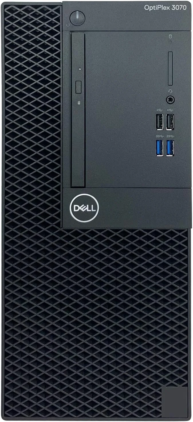 کامپیوتر رومیزی Dell OptiPlex 3070 MT Tower - نسل نهم پردازنده Intel Core i5-9500 6 هسته ای، گرافیک Intel UHD 630، دی وی دی رایتر، ویندوز 10 پرو