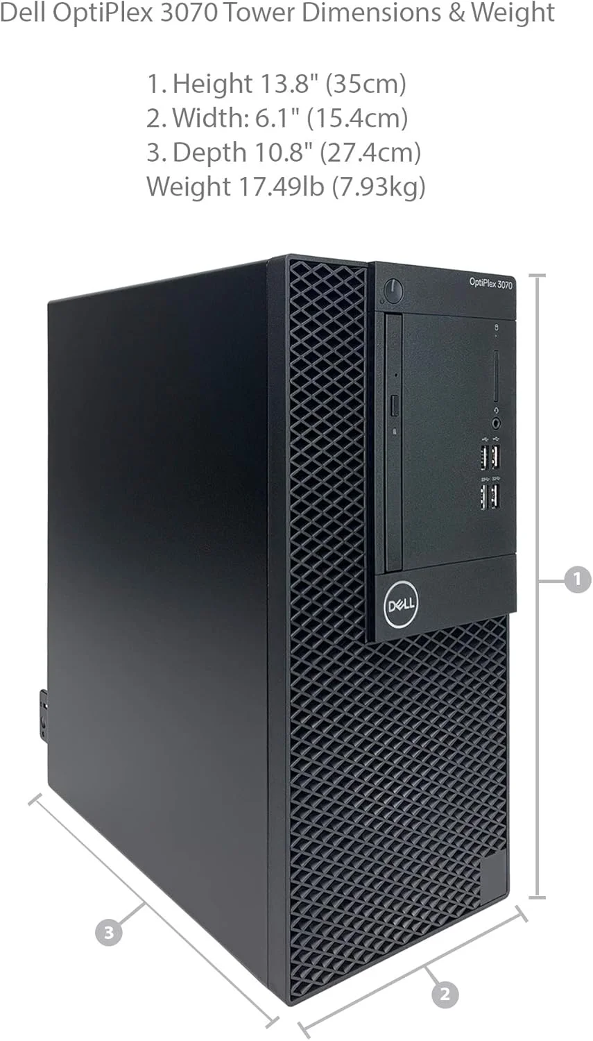 کامپیوتر رومیزی Dell OptiPlex 3070 MT Tower - نسل نهم پردازنده Intel Core i5-9500 6 هسته ای، گرافیک Intel UHD 630، دی وی دی رایتر، ویندوز 10 پرو کامپیوتر رومیزی Dell OptiPlex 3070 MT Tower - نسل نهم پردازنده Intel Core i5-9500 6 هسته ای، گرافیک Intel UHD 630، دی وی دی رایتر، ویندوز 10 پرو