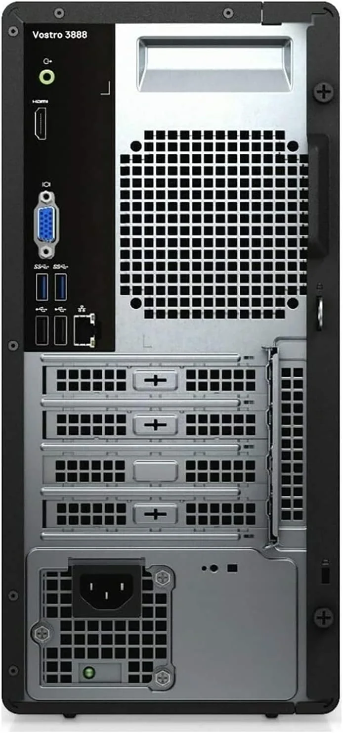 کامپیوتر رومیزی Dell Vostro 3888 Tower با اندازه کامل، پردازنده Intel Octa-Core i7-10700، رم 16 گیگابایتی DDR4، حافظه SSD PCIe 512 گیگابایتی + هارد دیسک 1 ترابایتی، DVDRW، وای فای 802.11AC، بلوتوث، کیبورد و ماوس، ویندوز 11 پرو کامپیوتر رومیزی Dell Vostro 3888 Tower با اندازه کامل، پردازنده Intel Octa-Core i7-10700، رم 16 گیگابایتی DDR4، حافظه SSD PCIe 512 گیگابایتی + هارد دیسک 1 ترابایتی، DVDRW، وای فای 802.11AC، بلوتوث، کیبورد و ماوس، ویندوز 11 پرو
