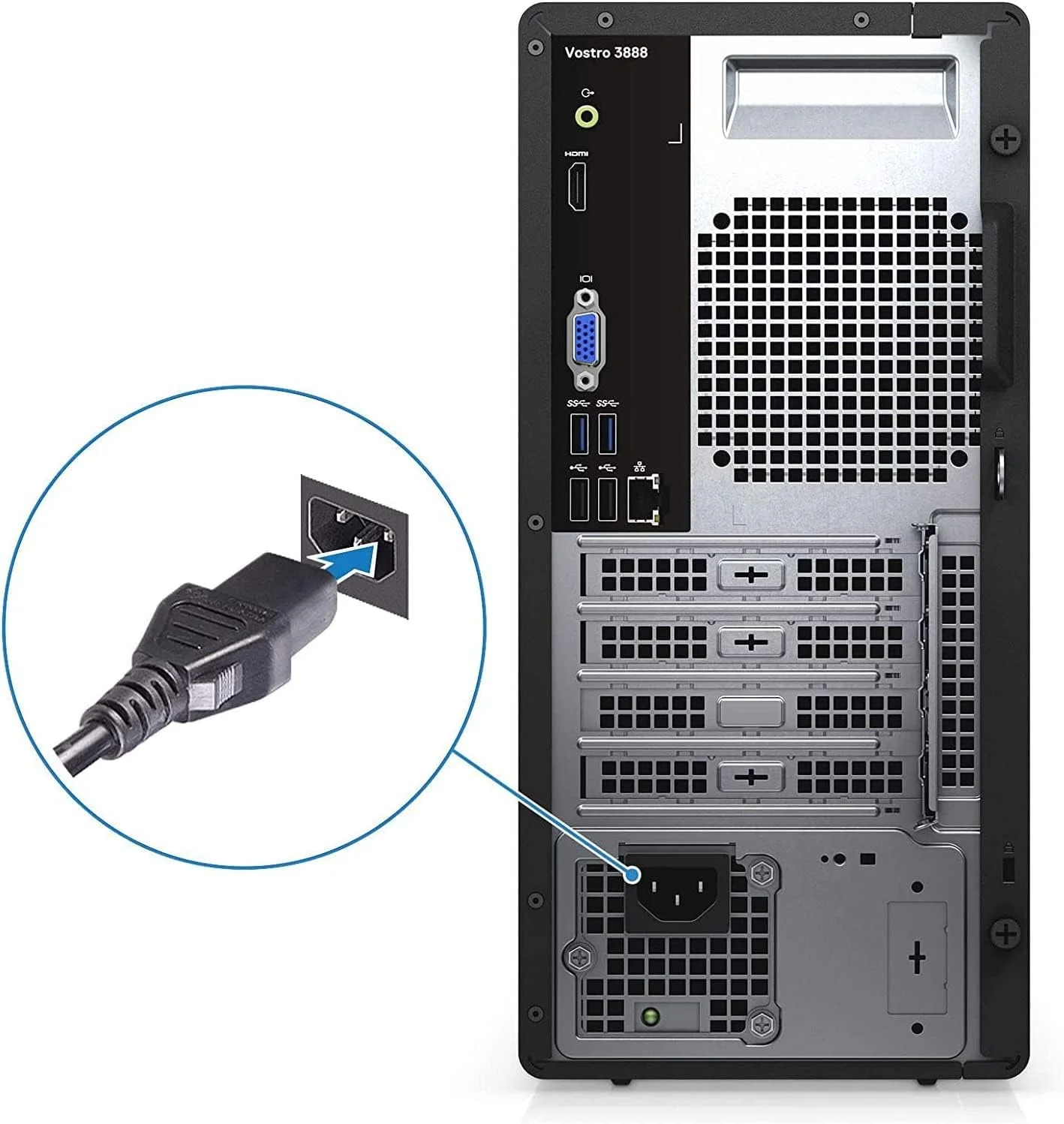 کامپیوتر رومیزی تجاری Dell Vostro 3888 - پردازنده Intel Hexa-Core i5-10400 تا 4.3 گیگاهرتز (بهتر از i7-7700)، رم 8 گیگابایتی DDR4، هارد دیسک 1 ترابایتی، DVDRW، وای فای 802.11AC، بلوتوث، VGA، HDMI، ویندوز 10 پرو کامپیوتر رومیزی تجاری Dell Vostro 3888 - پردازنده Intel Hexa-Core i5-10400 تا 4.3 گیگاهرتز (بهتر از i7-7700)، رم 8 گیگابایتی DDR4، هارد دیسک 1 ترابایتی، DVDRW، وای فای 802.11AC، بلوتوث، VGA، HDMI، ویندوز 10 پرو