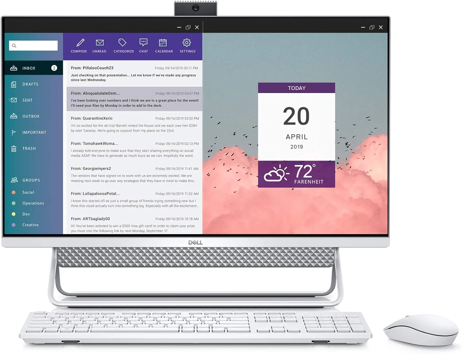 کامپیوتر همه کاره Dell Inspiron 7700 AIO، صفحه نمایش لمسی 27 اینچی FHD Infinity - پردازنده Intel Core i7-1165G7، رم 12 گیگابایتی 2666 مگاهرتز DDR4، هارد دیسک 1 ترابایتی + SSD 256 گیگابایتی، گرافیک Iris XE، ویندوز 10 هوم - نقره ای (آخرین مدل)