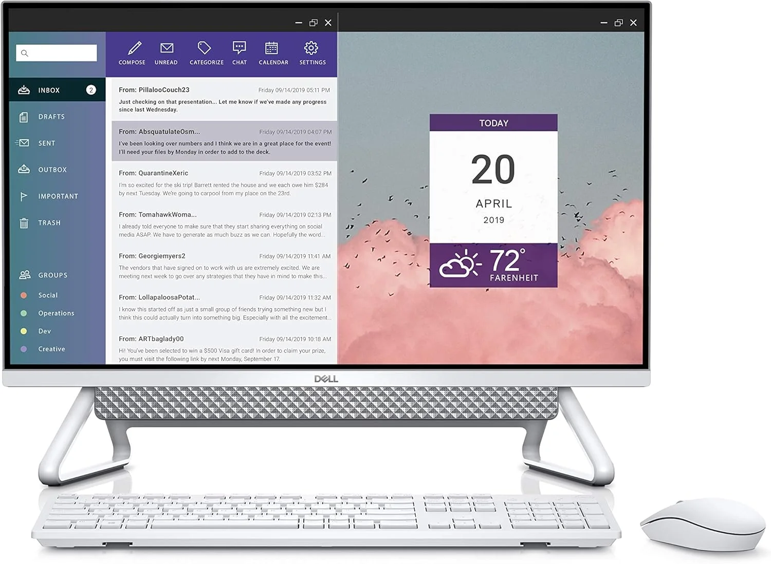 کامپیوتر همه کاره 27 اینچی Dell Inspiron 7700 FHD ضد انعکاس نور با حاشیه باریک Infinity NTCH (نقره ای) Intel Core i7-1165G7، رم 8 گیگابایتی، 512 گیگابایت SSD + 1 ترابایت HDD، ویندوز 10 هوم